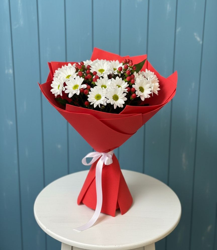 Букет цветов из: Хризантемы в Боровихе