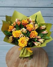 Букет цветов из:  Альстромерии и Розы #REPLACE_PRED# Боровихе