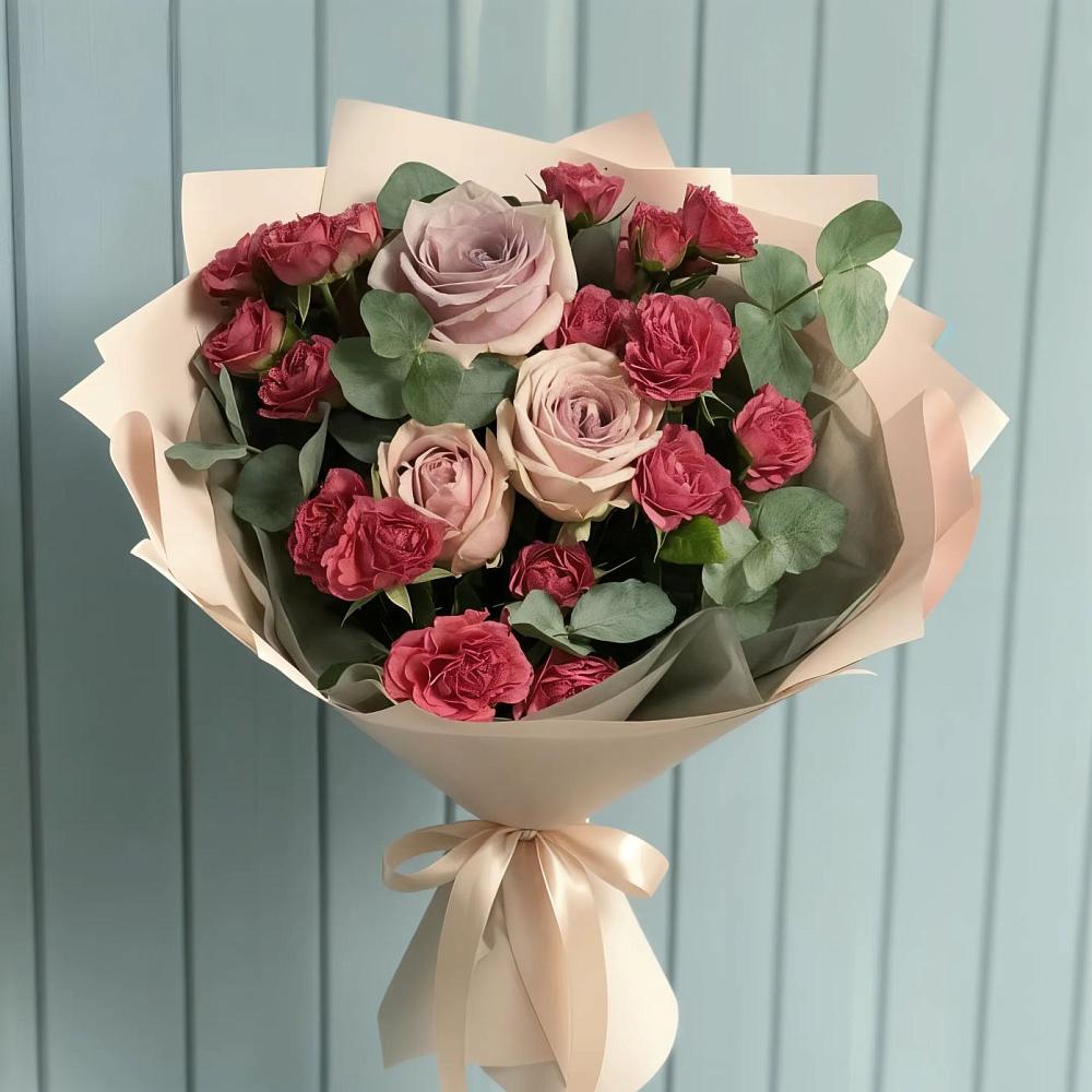 Букет цветов из: Гвоздики и Розы в Боровихе