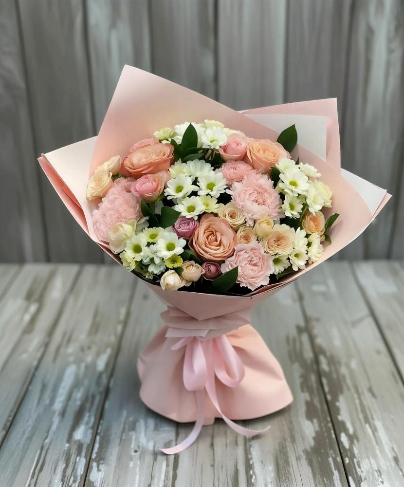 Букет цветов из: Гвоздики, Розы и Хризантемы в Боровихе