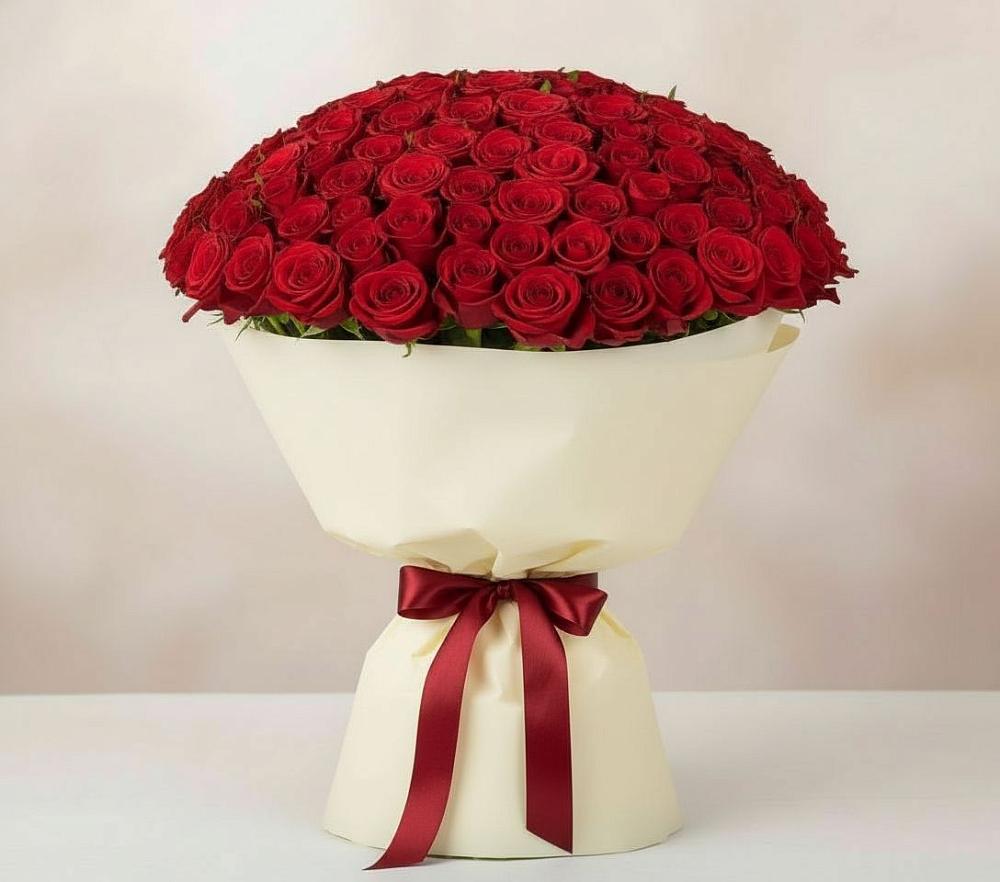 Букет 101 Красная роза Милано в Боровихе