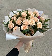 Букет Кремовые розы Латте в Боровихе