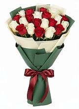Букет Микс из красных и белых роз #REPLACE_PRED# Боровихе