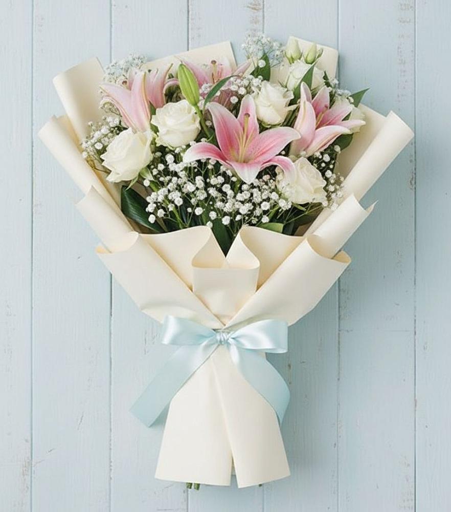 Букет цветов из: Лилии в Боровихе