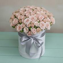 Цветочная композиция из Розы в шляпной коробке #REPLACE_PRED# Боровихе