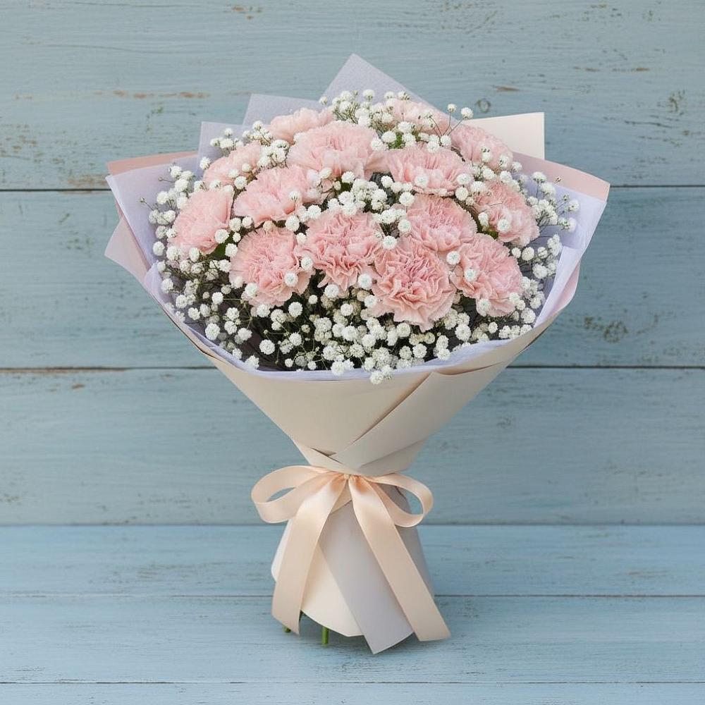 Букет цветов из: Гвоздики в Боровихе