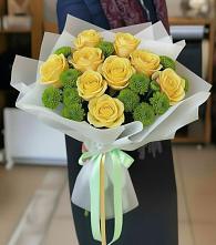 Букет цветов из:  Хризантемы и Розы #REPLACE_PRED# Боровихе