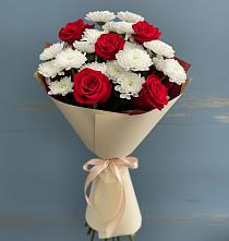 Букет цветов из:  Розы и Хризантемы #REPLACE_PRED# Боровихе