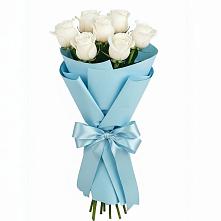 Букет 7 белых роз Проуд в Боровихе