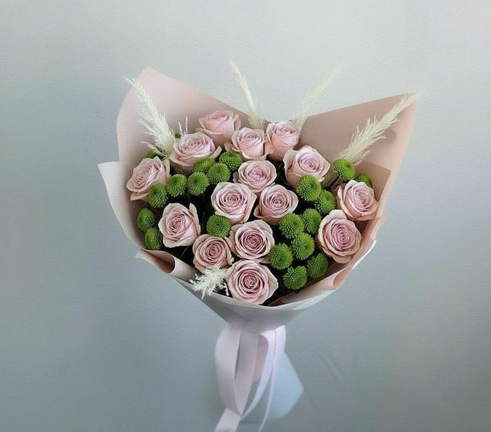 Букет цветов из: Розы и Хризантемы в Боровихе