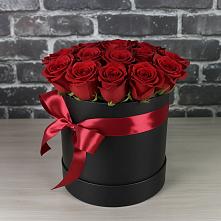 Цветочная композиция из Розы в шляпной коробке #REPLACE_PRED# Боровихе