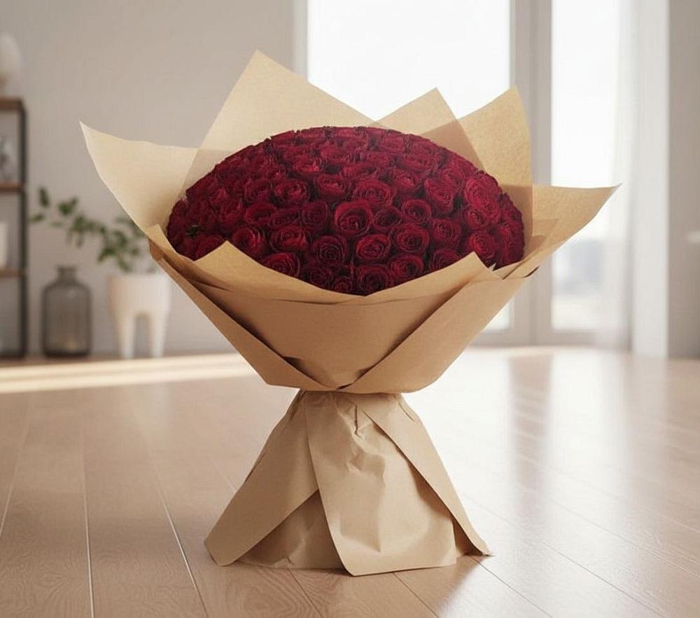 Букет 101 Красная роза в Боровихе