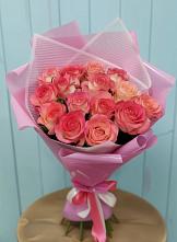 Букет 15 Розовых роз Равель в Боровихе