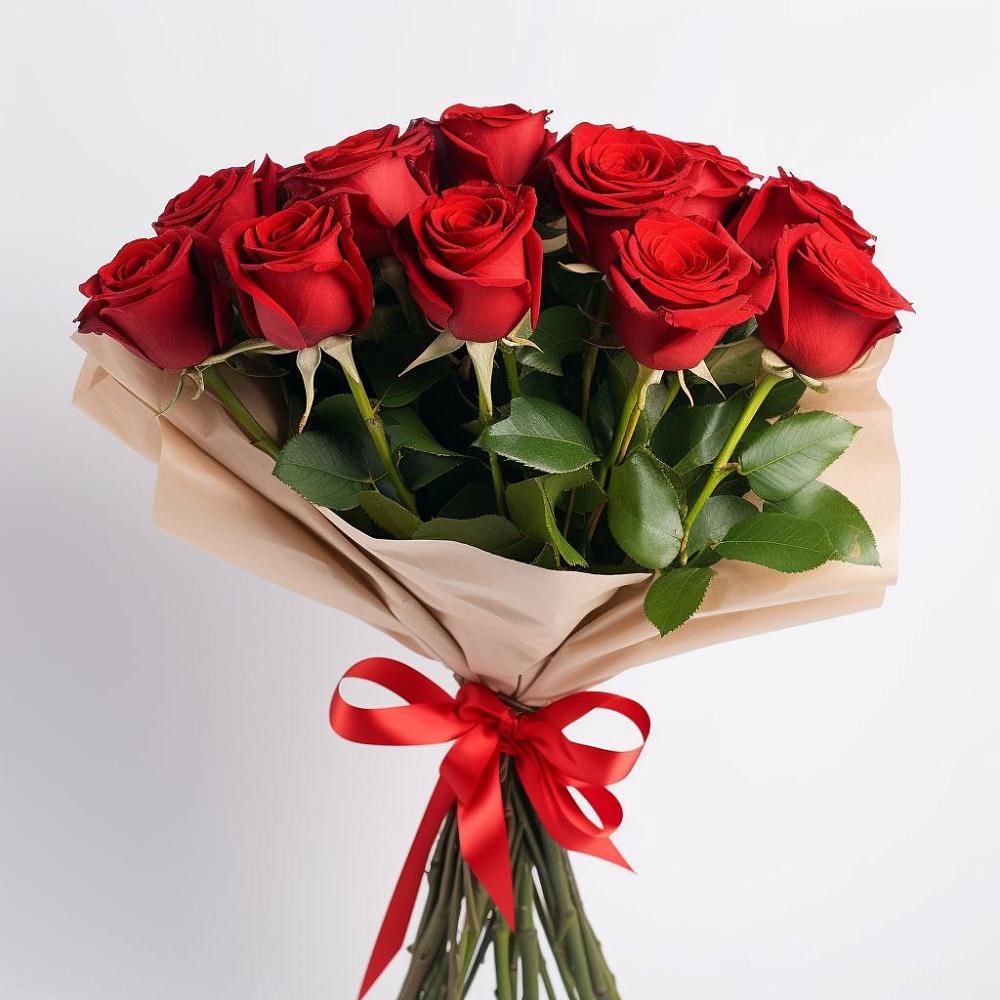 Букет 11 Красных роз Эдлесс Лав в Боровихе