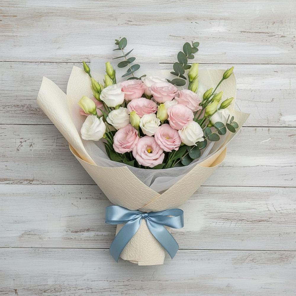 Букет цветов из: Лизиантусы в Боровихе